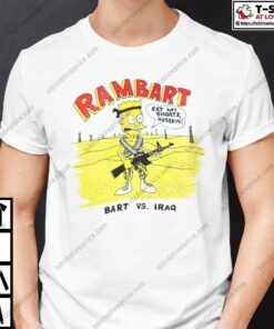 Bart Simpson Shirt Rambart Eat My Shorts Hussein Bart Vs Iraq Tee Shirt