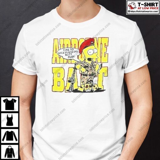 Bart Simpson Time To Kick Husseins' Butt Man Shirt