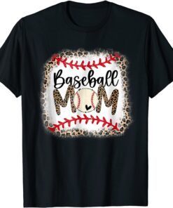 Baseball Mom Leopard Softball Mom Mother's Day 2022 T-Shirt