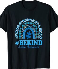 Be Kind Autism Awareness Leopard Rainbow Choose Kindness Tee Shirt