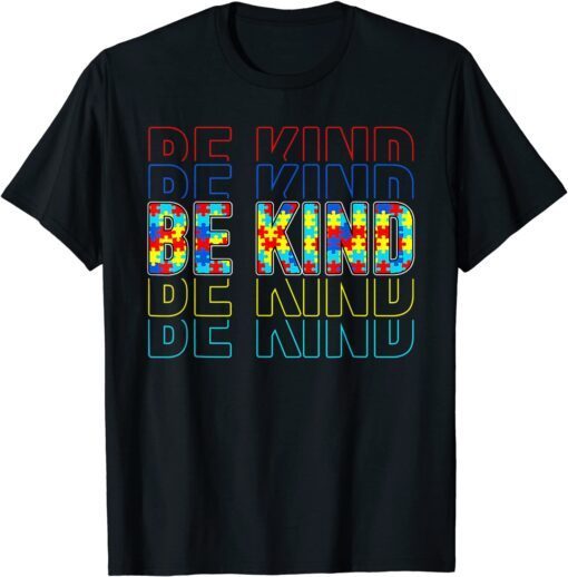 Be Kind Autism Awareness Special Education Autism Teacher Tee Shirt