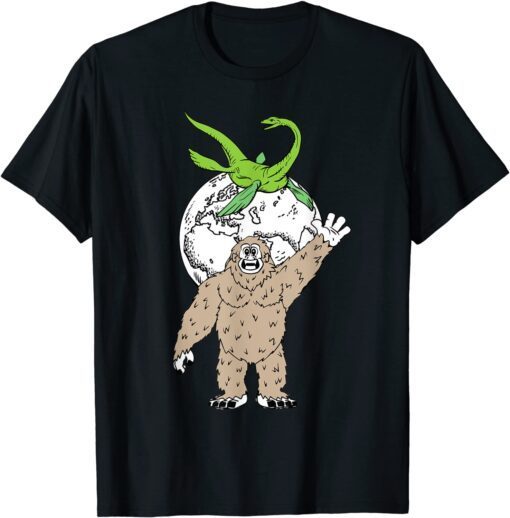 Bigfoot Lochness Earth Day Save The planet Environmentalist T-Shirt