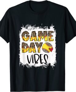 Bleached Softball Game Day Vibes Softball Season Tee Shirt