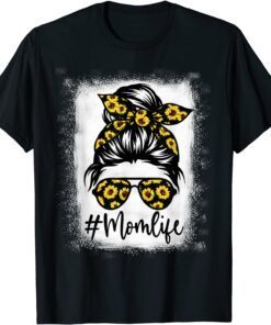 Bleached Sunflower Mom Life Tees for Mother's Day Tee Shirt