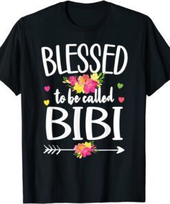 Blessed To Be Called Bibi Grandma Bibi Grandmother Tee Shirt