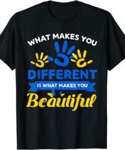 Blue Yellow Heart 21 World Down Syndrome Awareness 2022 T-Shirt