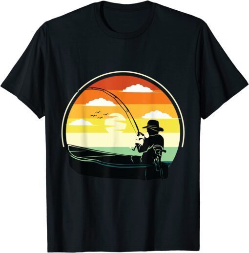 Boat Fisherman Boating and Fishing Make Me Happy Tee Shirt