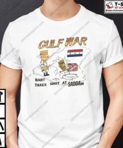 Bootleg Bart Simpson Shirt Gulf War Bart Takes Shot At Saddam Tee Shirt