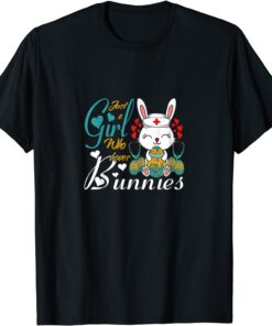 Bunny Easter Day Rabbit Just A Girl Who Loves Bunnies Tee Shirt