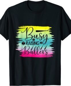 Busy Raising Ballers Baseball bat Fanny Baseball Tee Shirt