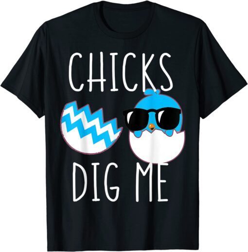 Chicks Dig Me Easter Toddler Baby Boy Tee Shirt