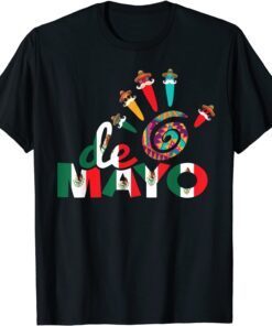 Cinco De Mayo Funny Hand Print Mexican Hat Tee Shirt