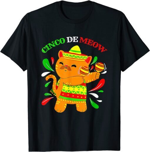 Cinco De Meow Ideas Cinco De Mayo Cat Lover Owner T-Shirt