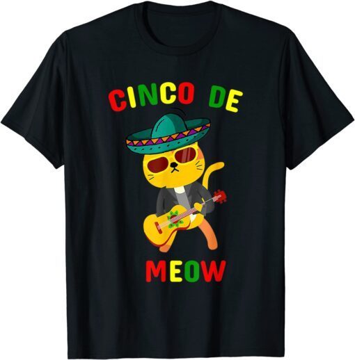 Cinco De Meow Pinata Party Happy Cinco De Mayo Tee Shirt