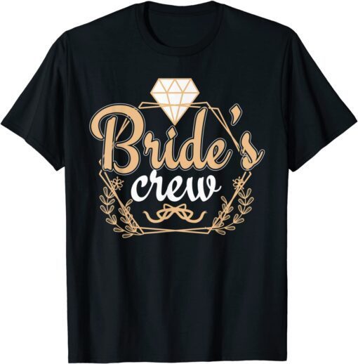 Cool Bride Crew Diamond Marriage Couples Tee Shirt