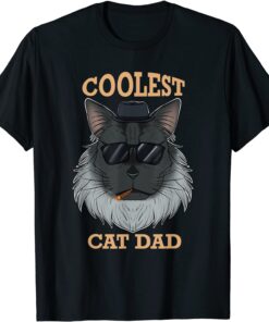 Coolest Cat Dad I Maine Coon Cat Dad I Maine Coon Cat Tee Shirt