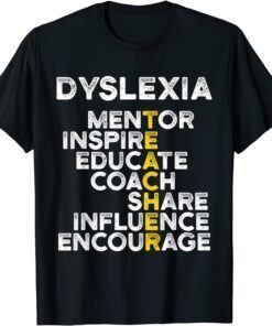 Dyslexia Teacher Therapist Educate Dyslexic Therapy Tee Shirt