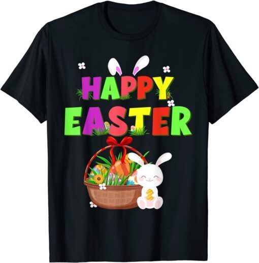 Easter Day Cute Bunny Easter Rabbit Love Eggs Happy Easter Tee Shirt