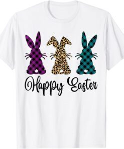 Easter Leopard Bunny Rabbit Palm Sunday Girls Tee Shirt
