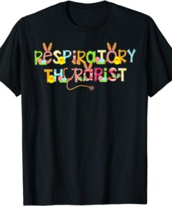 Easter Respiratory Therapist Rt Cute Bunny Ears Easter Eggs Tee Shirt