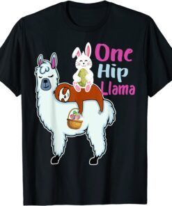 Easter pajamas One Hip Llama Sloth Riding Llama Unicorn Boys T-Shirt