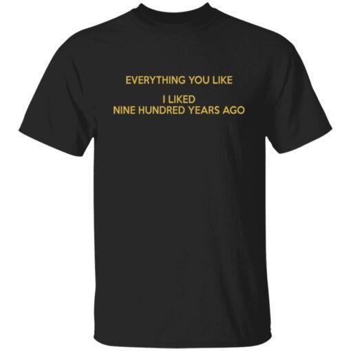 Everything You Like I Liked Nine Hundred Years Ago Tee Shirt