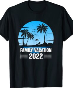 Family Matching 2022 Summer Ocean Tropical Beach Vacation Tee Shirt