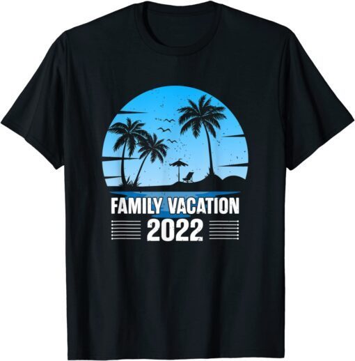 Family Matching 2022 Summer Ocean Tropical Beach Vacation Tee Shirt