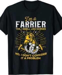 Farrier Hero Horseshoe Hoof Trimming Equine Shoeing T-Shirt