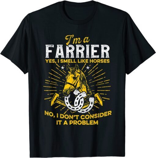 Farrier Hero Horseshoe Hoof Trimming Equine Shoeing T-Shirt