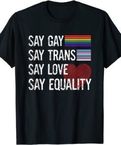 Florida Gay Say Gay Say Trans Stay Proud LGBTQ Gay Rights Tee Shirt