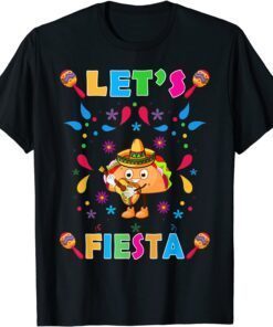 Funny Tacosaurus Cinco De Mayo Mexico Guitar Let's Fiesta Tee Shirt