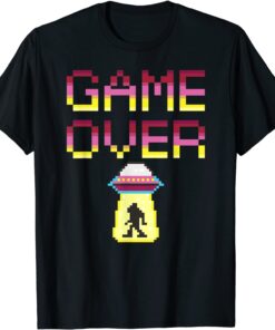 Game Over, Bigfoot, Alien Abduction Tee Shirt