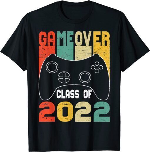 Game Over Class of 2022 Video Games Vintage Graduation Gamer T-Shirt