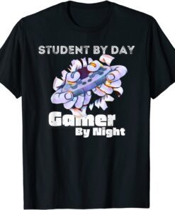 Gamer By Night Video Games Lover Gamer Student Gamming Tee Shirt