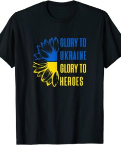 Glory To Ukraine Glory to Heroes Ukrainian Motto Support Love Ukraine Shirt