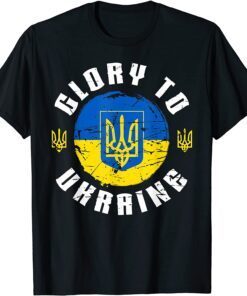 Glory To Ukraine I Stand With Ukraine Ukrainian Flag Vintage Peace Ukraine Shirt