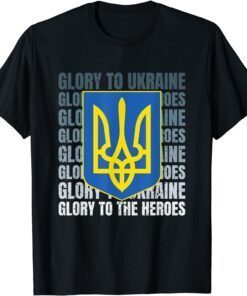 Stop Russian Glory to Ukraine! Glory to the heroes! - Tryzub Gerb Patriot T-Shirt