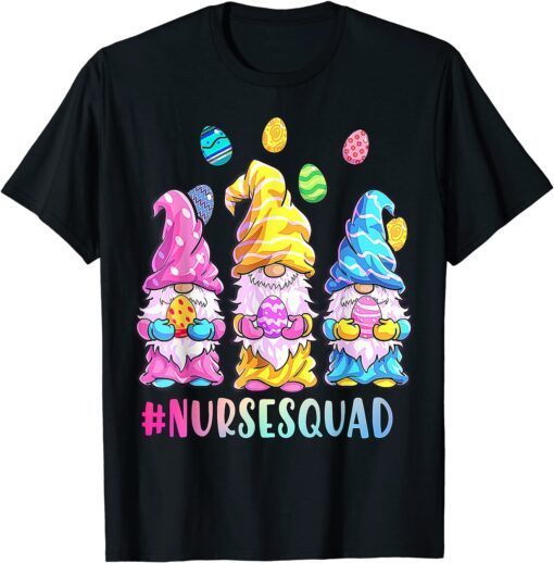 Gnome Easter Nurse Squad Easter Gnome Tee Shirt