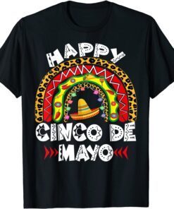 Happy Cinco De Mayo Rainbow Mexican Fiesta Tee Shirt