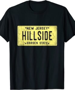 Hillside NJ Hometown retro New Jersey license plate Tee Shirt