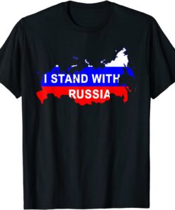 I Stand With Russia Support Russia Russian Flag Peace Ukraine T-Shirt