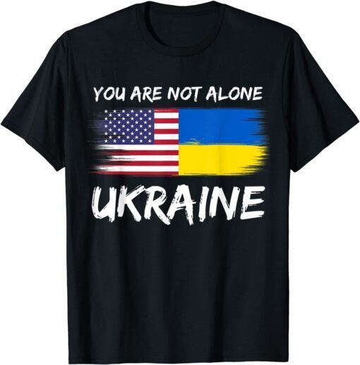 I Stand With Ukraine Flag American Flag Support Ukraine Peace Ukraine T-Shirt