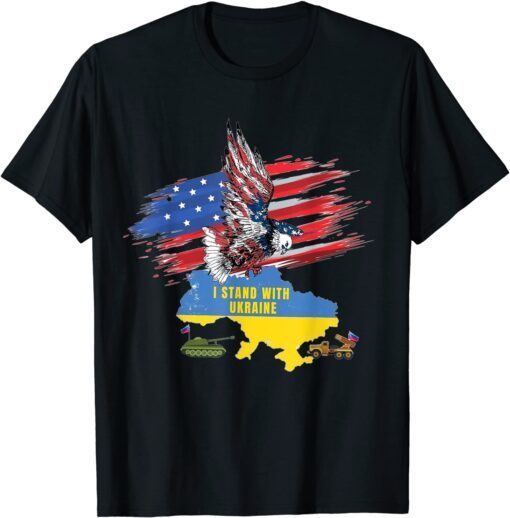 I Stand With Ukraine I Support Ukraine Ukrainian Roots T-Shirt