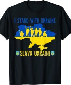 I Stand With Ukraine Slava Ukraini Glory to Ukraine Support Love Ukraine Shirt