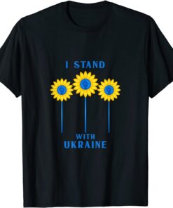 I Stand With Ukraine Sunflower Raised Fist Love Ukraine Shirt