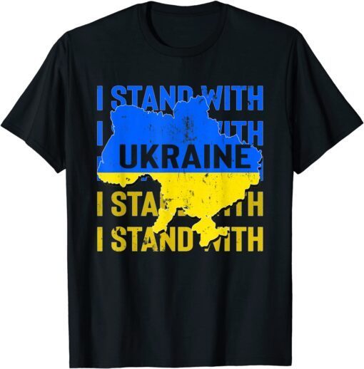 I Stand With Ukraine Support Ukrainian Ukraine Flag Support Ukraine Shirt