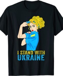 I Stand With Ukraine Support We Can Do It Girl Ukrainian Love Ukraine Shirt