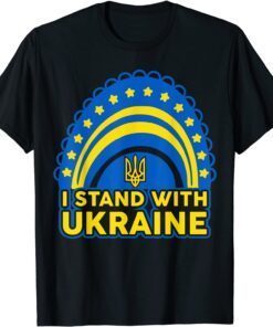 I Stand With Ukraine Ukrainian Rainbow Flag Peace Ukraine Shirt