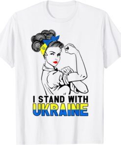 I Stand With Ukraine Ukrainian Strong Woman Peace Freedom Peace Ukraine T-Shirt